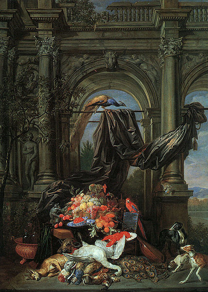 Erasmus Quellinus Still Life in an Architectural Setting